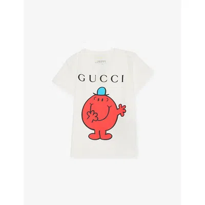 Gucci Babies' New White/mc Mr Small Cotton-jersey T-shirt 9-36