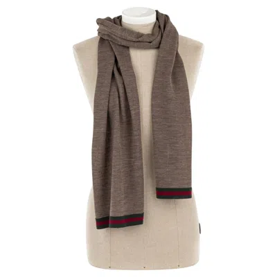 Pre-owned Gucci New Wool Shawl Brown