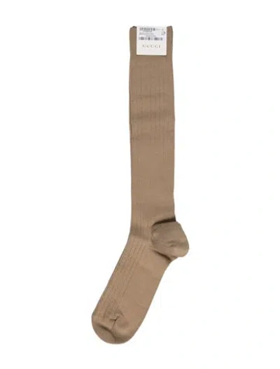 Pre-owned Gucci Newkind Uniform Socks W/tags In Brown