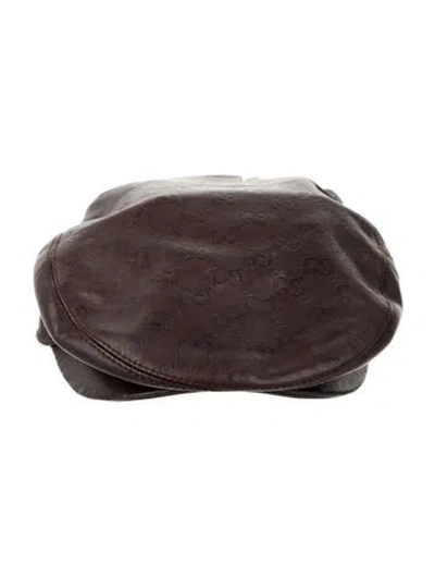 Pre-owned Gucci Newsboy Cap In Brown