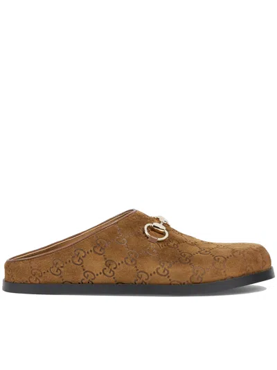 Gucci Newsol Brown Leather Mules