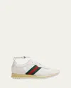 Gucci Nora Gg Ankle Strap Retro Sneakers In White