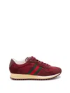 Gucci Motion Fabric Sneakers Suede Inserts In Pink