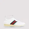 Gucci Motion Sneaker With Adjustable Ankle Strap In White