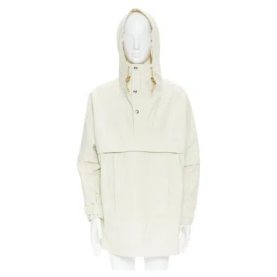 Pre-owned Gucci North Face Light Beige Nylon Windbreaker Anorak Pullover Jacket S In Brown