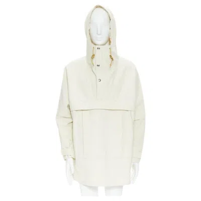 Pre-owned Gucci North Face Light Beige Nylon Windbreaker Anorak Pullover Jacket S In Brown