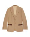 Gucci Notched-lapel Single-breasted Blazer In Nude