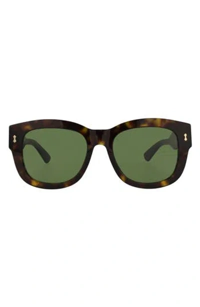 Gucci Novelty 53mm Square Sunglasses In Green