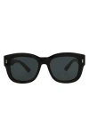 Gucci Novelty 53mm Square Sunglasses In Black Black Smoke