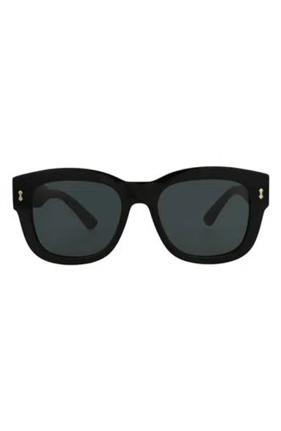 Gucci Novelty 53mm Square Sunglasses In Black Black Smoke