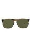 Gucci Novelty 58mm Rectangular Sunglasses In Havana Gold Green