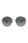 Gucci Novelty 59mm Round Sunglasses In Gold Gold Grey