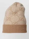 Gucci Nuancie Hat Ribbed Trim Turn Up Brim In Brown