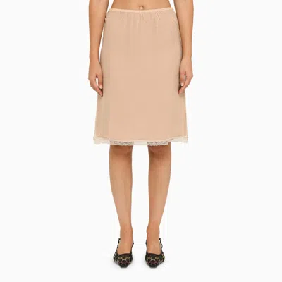 Gucci Women Crepe De Chine Skirt In Pink