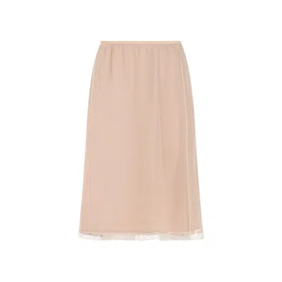 Gucci Women Crepe De Chine Skirt In Pink