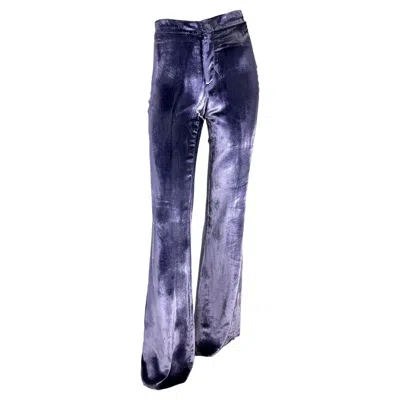 Pre-owned Gucci Nwt F/w 1999  By Tom Ford Runway Lavender Velvet Flare Pants It40 In Purple