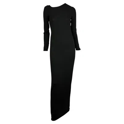 Pre-owned Gucci Nwt S/s 1998  By Tom Ford Asymmetric Neckline Black Jersey Stretch Gown