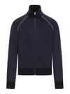 Gucci Nylon And Jersey Gg Jacket With Zip In Blue
