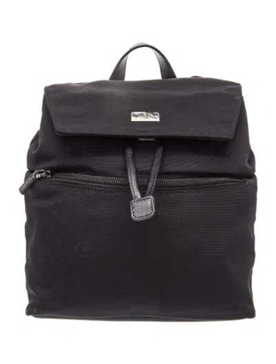 Pre-owned Gucci Nylon Backpack Vintage In Black
