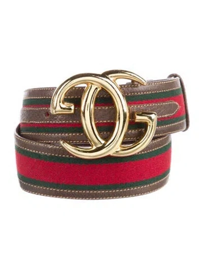 Pre-owned Gucci Nylon Belt Kit In Red