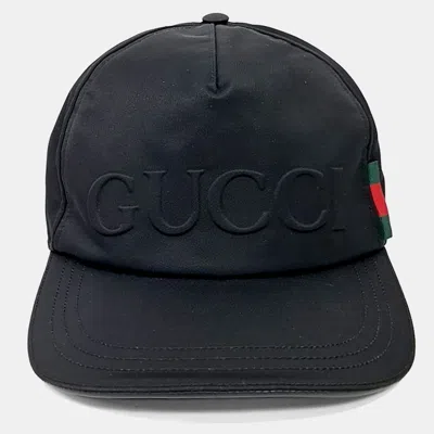 Pre-owned Gucci Nylon Black Cap