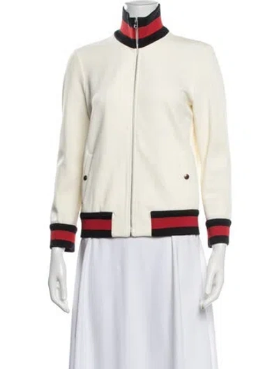 Pre-owned Gucci Nylon Bomber Jacket In Neutral