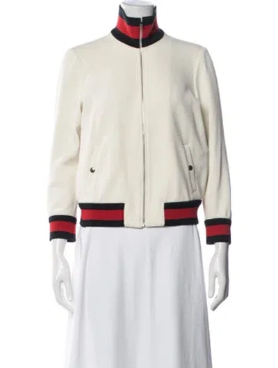 Pre-owned Gucci Nylon Bomber Jacket In Neutrals