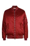Gucci Rosso Ancora Bomber In Heavy Nylon Canvas Men In Red