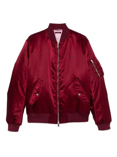 Gucci Nylon Bomber Jacket In Red