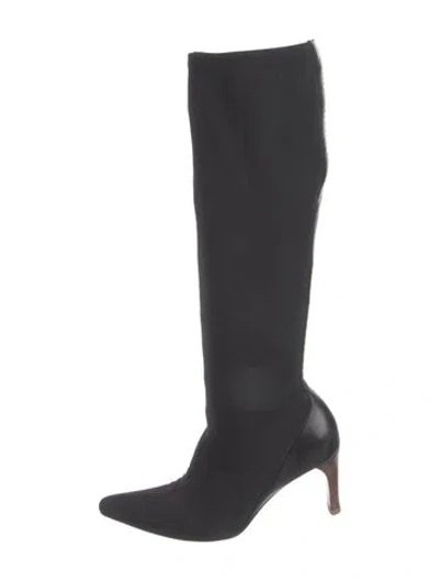 Pre-owned Gucci Nylon Boots In Black