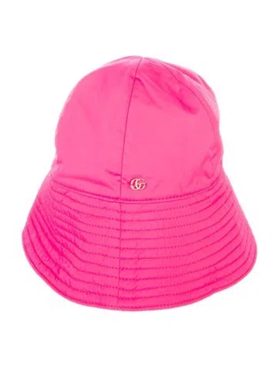 Pre-owned Gucci Nylon Bucket Hat  W/tags In Pink