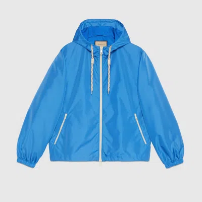 Gucci Nylon Canvas Jacket In Blue