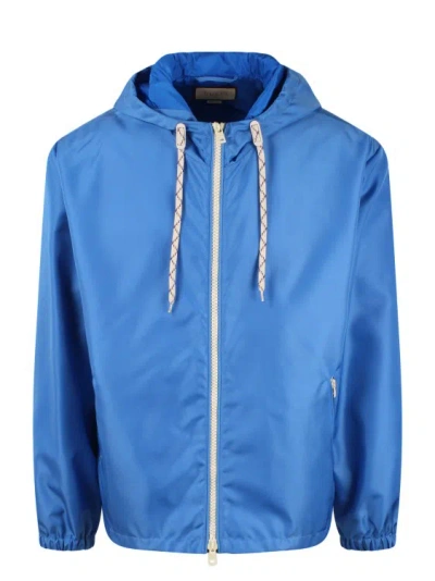 Gucci Blue Nylon Jacket In Royal Blue