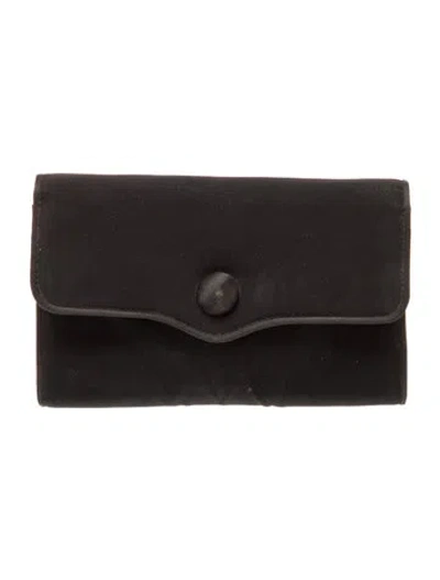 Pre-owned Gucci Nylon Clutch Vintage In Black