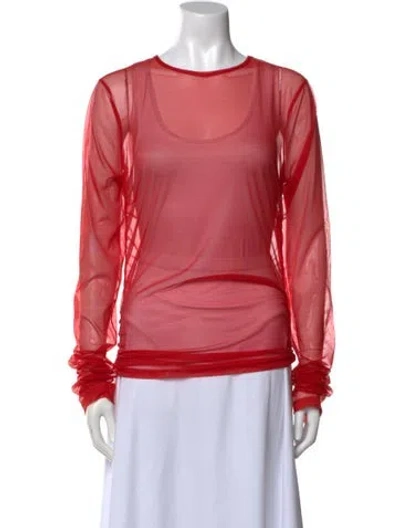 Pre-owned Gucci Nylon Crew Neck Sweatshirt In Red