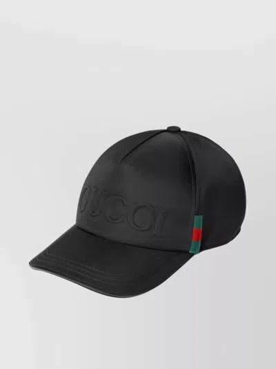 Gucci Classic Polyamide Cap For Men In Black