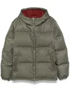 Gucci Gg Canvas Down Jacket In Green