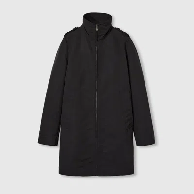 Gucci Nylon Faille Coat In Black