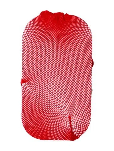 Pre-owned Gucci Nylon Fish Net Stockings W/tags In Red