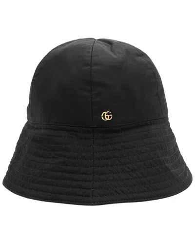 Gucci Nylon Gg Bucket Hat (authentic Pre-loved) In Black