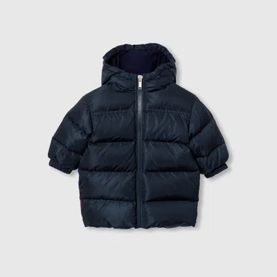 Gucci Babies' Nylon Hooded Jacket In Blue