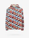 Gucci Nylon Jacket With Geometric Print Multicolor  In Multi