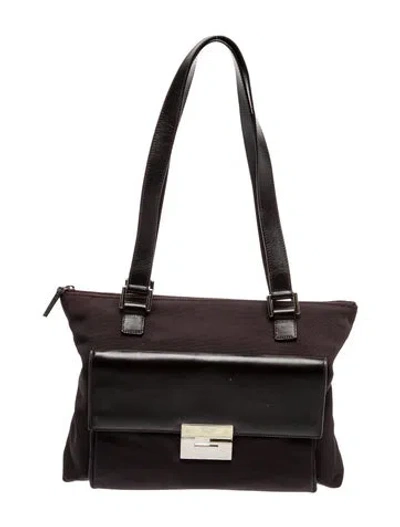 Pre-owned Gucci Nylon Messenger Bag In Brown