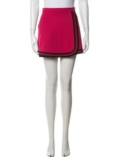 Pre-owned Gucci Nylon Mini Skirt In Pink