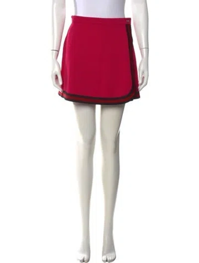 Pre-owned Gucci Nylon Mini Skirt In Pink