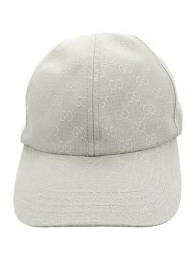 Pre-owned Gucci Nylon Monogramed Baseball Hat In Green