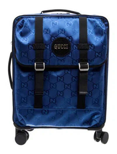 Pre-owned Gucci Nylon Off The Grid Suitcase In Blue