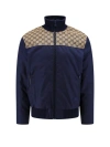 GUCCI NYLON PADDED JACKET WITH GG FABRIC INSERT