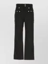Gucci Stud-embellished Straight-leg Pants In Black