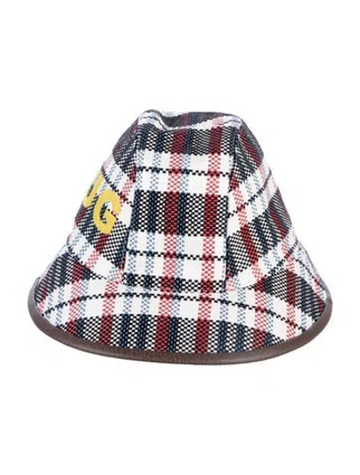 Pre-owned Gucci Nylon Patterned Bucket Hat In White